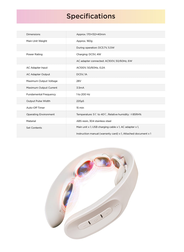 specifications-DR.HEAT-NECK-MYTREX-mobile